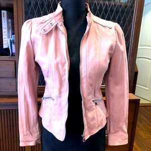 Leather jacket - soft pink